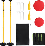 NEW Teamaze Flying Disc Game Set, Height Adjustable Disc Toss Game with Bottle, Score Tracker, Bottle Bash Game Set Bottle Drop Yard Games for Family Adult & Kid Outdoor Yard Lawn Beach