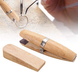 NEW Wood Ring Clamp for Jewelry Making, Wood Jewelry Clamp Jewelers Holder Jewelry Making Benchwork Jewelers Holder Wood Tweezers Professional Hand Tool 19 x 5 x 3.5cm