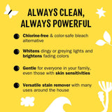 NEW Retails $50+, Sealed Molly's Suds Oxygen Whitener | Powerful Bleach Alternative, Chlorine Free & Color Safe | Brightens Whites and Removes Stains (Pure Lemon Essential Oil - 79 oz)