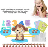 NEW Monkey Balance Counting Math Games,Cool Math Educational Toys for Kids 3 4 5 Year Olds (Monkey Brown)
