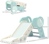 NEW Retails $73, Qaba Toddler Slide Indoor, Foldable Kids Slide for Boys Girls 1.5-3 Years Old, Green
