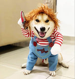NEW Pet Deadly Doll Dog Costume,Cute Dog Cosplay Christmas Halloween Funny Costume Party Special Costume for Medium and Large Dogs (Sz M)