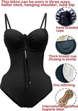 NEW Rayson Women's One Piece Swimsuit, Sz S! Tummy Control Swimwear Push Up Monokini Low Waist Bathing Suit Bandeau Beach