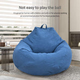 NEW Bean Bag Chair Cover (Without Filler) Bean Bag Sofa Couch Cover High Back Lazy Sofa Bean Bags Plush Toy Storage Bag Clothes Organizer Beanbag Chair Cover for Adults Kids (Blue, M:31.5x35.4in)