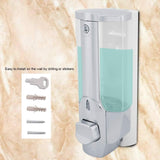 NEW Soap/Shampoo Dispenser Wall Mount Manual Shower Bath Liquid Box Collection Set Bathroom Washroom Dispenser Lotion Container 350ml/700ml (Single)