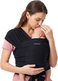 NEW Momcozy Baby Wrap Carrier Slings, Infant Carrier Slings for Newborn up to 50 lbs, Baby Wrap Adjustable for Adult Fits Sizes XXS-XXL, Easy to Wear Baby Carriers, Ergonomic Front Facing/Back, Black