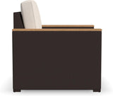 New in Box Retails $337 homestyles Palm Springs Arm Chair, Brown! Great for indoor/outdoor use! Solid Acacia wood arms