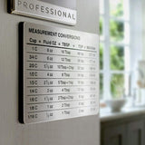 NEW Magnetic Kitchen Conversion Chart Endurance Stainless Steel Refrigerator Magnet Magnetic Kitchen Measurement Conversion Chart for Cups Tablespoons Teaspoons Fluid Oz Millilitres
