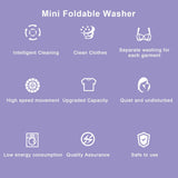 NEW Retails $55, Portable Washing Machine, Automatic Mini Foldable Bucket Washer with Drainage Pipe for Underwear, Baby Clothes, Towels, Socks, 11L Large Capacity for RV Camping Travel Apartment