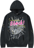 NEW Spi*der Dupe EMILYLE Y2K Hoodie Set Hoodie Pant Casual Tracksuit Long Sleeve Athletic Suit, Black, Men's Sz XXL, Fits like an XL