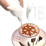 NEW Hisuny Electric Coffee Art Carving Pen (Dolphin) Dredge Shaker, Cute Dolphin Salt Pepper Dredge Shakers, 0.5oz/15g Electric Coffee Art Carving Pen Barista Seasonings Spice Shakers Ideal for Salt, Spice, Sugar