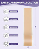 NEW Silicone Scar Sheets, Silicone Scar Tape, Non-Irritating Scar Removal Strips for Surgical Scars, Keloid, C-Section, Tummy Tuck, EXP: 11/11/2028