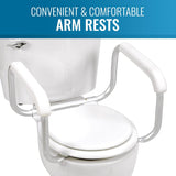 NEW DMI Toilet Safety Rails Arms Support, White, Retails $69+