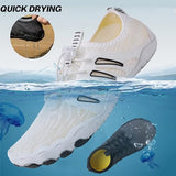 NEW Retails $46, Asifn Water Shoes Beach Hiking Barefoot Aqua Sneakers Quick-Dry for Men Women Outdoor Trekking Walking Climbing, Brown, Sz 44, Fits Men 10/Women Sz 11
