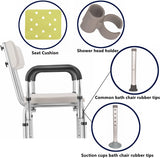 NEW Guardian Shower Chair for Bathtub, Bath Chair for Inside Shower, Shower Chair with Arms and Back, Height Adjustable Bath Chair Shower Chair for Seniors with Shower Head Holder, Retails $98+