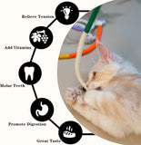 NEW Petelligent 2-Pack Bent Cat Rope Toy, Pet Chew Toys, Interactive Tease Toys for Cats and Kittens, Bite-Proof Playthings, Cotton Rope Kitten Toys for Dental Care and Stress Relief, Pet Supplies