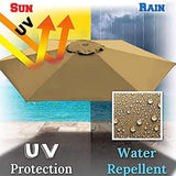 NEW Patio Umbrella Replacement Canopy Cover 8ft 6 Ribs Cantilever Umbrella Canopy Replacement Cloth, Parasol Canopy Replacement Parts - Block Parasol Top Fabric Cover, Retails $46