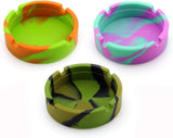 NEW Gizhome 3 Pack Silicone Ashtray Premium Silicone Rubber High Temperature Heat Resistant Round Design Ashtray Durable Camouflage Colors