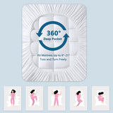 NEW Retails $129, Mattress Topper Twin College Dorm,Viscose Made from Bamboo Extra Thick Mattress Pad 8-21" Deep Pocket Soft Down Alternative Fill Mattress Protector Pillow Top Mattress Cover (39x75 Inches)