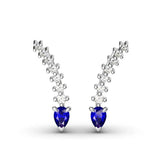 NEW IN GIFT BOX Retails $96, Jeulia Royal Blue Climber Earrings