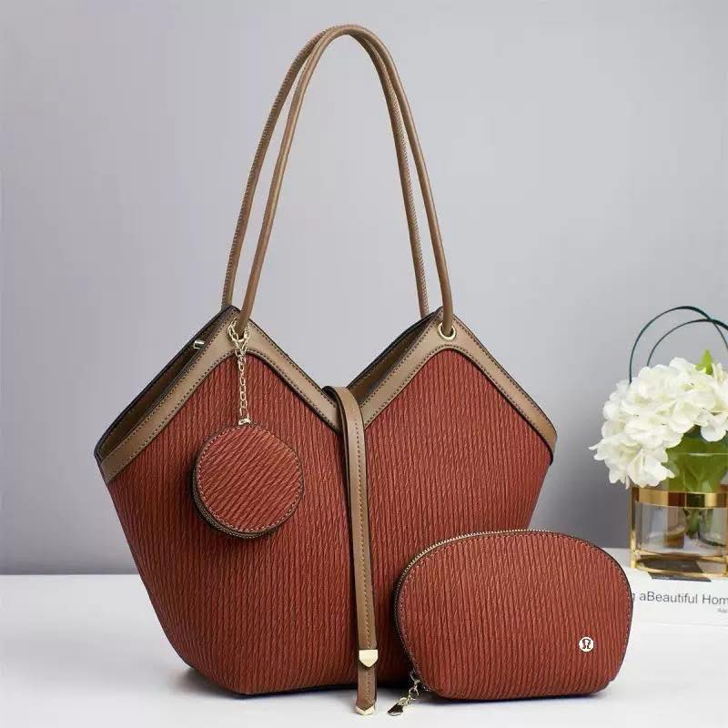 Lulu Inspired Tote Bags No.24507, 6 Colors, Size:40*20*12*29*20cm, Tax Included