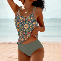 NEW Glamorous Print Sleeveless Swimwear high quality seamlessly soft fabric- Sz L