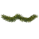 NEW The Holiday Aisle 6 Ft. Lighted Faux Pine Garland with 35 clear lights- Retails for $79+!