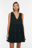 NEW Retails $80 Trendyolmilla Oversize Voile Beach Dress, Black, Sz L