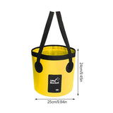 NEW Water Bucket Folding PVC Carrier Wash Basin Traveling Camping Fishing Boating Reusable Organizer Container Accessories Yellow 12L