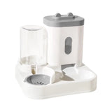NEW GROWTH TANK Cat Feeder and Water Pet Food Storage Food and Water Bowl Automatic Cat Drinker White