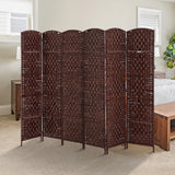 HOMCOM 6 Panel Woven Wicker Room Divider Privacy Screen, product was used to stage homes, great condition! Retails $150+