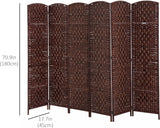 HOMCOM 6 Panel Woven Wicker Room Divider Privacy Screen, product was used to stage homes, great condition! Retails $150+