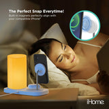 NEW Retails $42, iHome Magnetic Power Station, 5W Wireless Charging Pad, 7.5W Magnetic Wireless Charger with Color Changing LED Lamp for iPhone 12/13, Compatible with MagSafe Cases