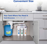 NEW Retails $100, GTS6 6 Gallon Water Storage Tank – RO Pressurized Tank, Blue, 12" x 12" x 17.50"