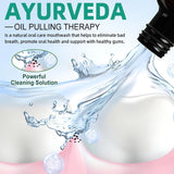 NEW Sealed ALIVER Coconut Pulling Oil for Teeth 120ml, Oil Pulling with Tongue Scraper, Natural Oral Care, Fights Bad Breath, Alcohol-Free, Tooth Whitening, Gum Health, Dye Free, Antigingivitis Oral Rinse, BB: 09/27