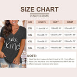 NEW Women Plus Size Be Kind T Shirt Summer V Neck Cute Graphic Tees Funny Inspirational Teacher Tops, Grey, Sz 3X, Fits Like 1X-2X