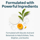 NEW Sealed QRxLabs Glycolic Acid Pads - 20% Resurfacing Pads AHA for Face & Body - Exfoliates Skin Surface and Reduces Appearance of Fine Lines and Wrinkles - Acne Treatment Clearing - Daily Pads - 50ct