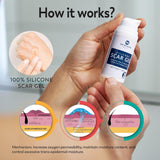 NEW Sealed 100% Silicone Scar Gel Scars Cream - Advanced Scar Gel for Surgical Scars, C-Section, Stretch Marks, Acne, Injury, Burns, Keloids, Old and New Scars 1.06oz(30g) (Maximum Strength 100% Silicone), BB: 2029