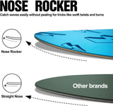 NEW Retails $110+, Obcursco Skimboard 41 Inches, Wooden Skim Board with EVA Grip Pad, Skim Boards for Beach Skimboards for Beginners to Intermediate, Including Skimboard Bag, Green