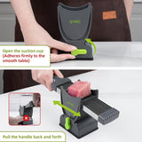 NEW Safe Mandoline Slicer for Kitchen, Vegetable Chopper, Potato Slicer Thickness Adjuster, French Fry Cutter, Veggie Onion Dicer Faster Kitchen Mandolin for Meal Prep (Meat Slicer Gray)