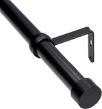 NEW Umbra-Cappa-Curtain-Rod,-Includes-2-Matching-Finials,-Brackets-&-Hardware,-36-to-66-Inches,-Black