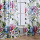 NEW Taisier Home Stylish Living Elegant Abstract Colorful Curtains Printed, Colorful Sheer Curtain Print, Fashion Curtain 52" X 95" Length (Floral Print Curtain 2 Panels Set), Retails $64