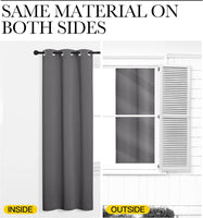 NEW NICETOWN Blackout Curtains 2 Panels for Bedroom- Thermal Insulated Grommet Blackout Curtains 63 Inches Long for Living Room/Kitchen Rideaux occultants (2 Panels, W42 x L63 -Inch, Grey)