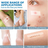 NEW Sealed Hydrocolloid Bandages Roll: 2in x 5ft Ultra Adhesivas & Absorbent & Waterproof Large Hydrocolloid Patches for Wound Care - Hydro Seal Wound Healing Dressing Bandaid Tape (2IN x 5FT), BB: 12/28