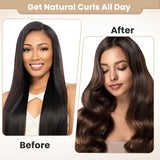 NEW Heatless Curling Rods, 3PCS Heatless Curls Overnight Flexi Rods with Hook, No Heat Curlers to Sleep In, Overnight Heatless Curls Rods for Blowout, Hair Styling Tool for Overnight (3PCS-Black)