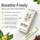 NEW Sealed GreenMist Dual Herbal Diffuser Pen Set - Ashwagandha Relaxation Pen for Anxiety Relief & Mullein Lung Diffuser for Respiratory Support | 800 Uses Each, All-Natural Botanicals, BB: 09/27