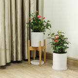 NEW Retails $50, Mozing Ceramic Plant Pots Indoor - Garden Planter Pot for Planting - Modern Flower Pots with Drainage Hole for Home & Office Decor (Small Frosted Surface)