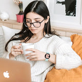 NEW Vozehui 20mm Engraved Straps Compatible With Galaxy Watch 5/4, Silicone Flower Heart Leopard Pattern Design Replacement Strap for Samsung Galaxy Watch 5/4 40mm 44mm/Galaxy Watch 4 Classic 42mm