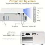 NEW Mini Projector, Small Projector for Home, Household Portable LED Projector 1080p HD Outdoor Movie Projector with Remote Control for Home Bedroom Theater