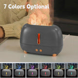 NEW Flame Air Diffuser Humidifier, 250ML Aromatherapy Diffuser Humidifier with 4 Timers & 6 Colors Night Lights Waterless Auto-Off Working for 8-16 Hours for Room Home Office